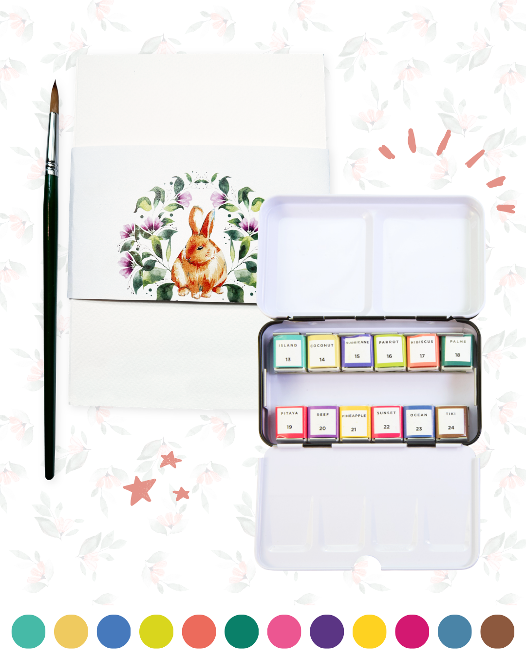 Tropicals Watercolor Starter Kit
