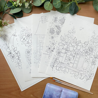 Coloring Pages Kit – Paint Outside the Lines