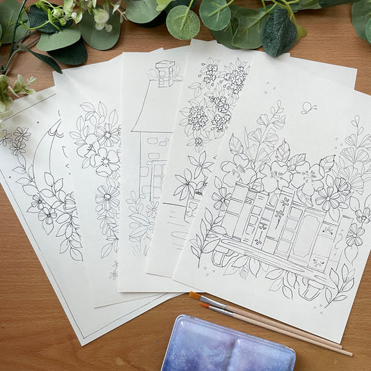 Coloring Pages Kit – Paint Outside the Lines
