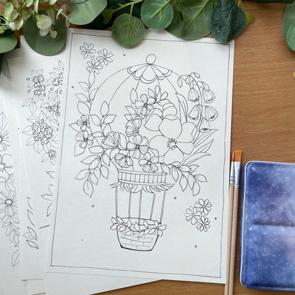 Coloring Pages Kit – Paint Outside the Lines
